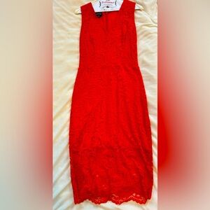 Bebe Red fitted dress.